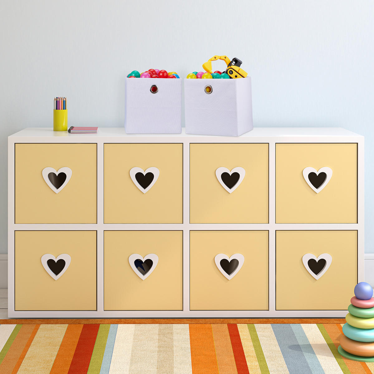 2XAUFBEWAHRUNGSBOX - Anthrazit, Papier/Textil (30.5/30.5/30.5cm) - Relaxdays