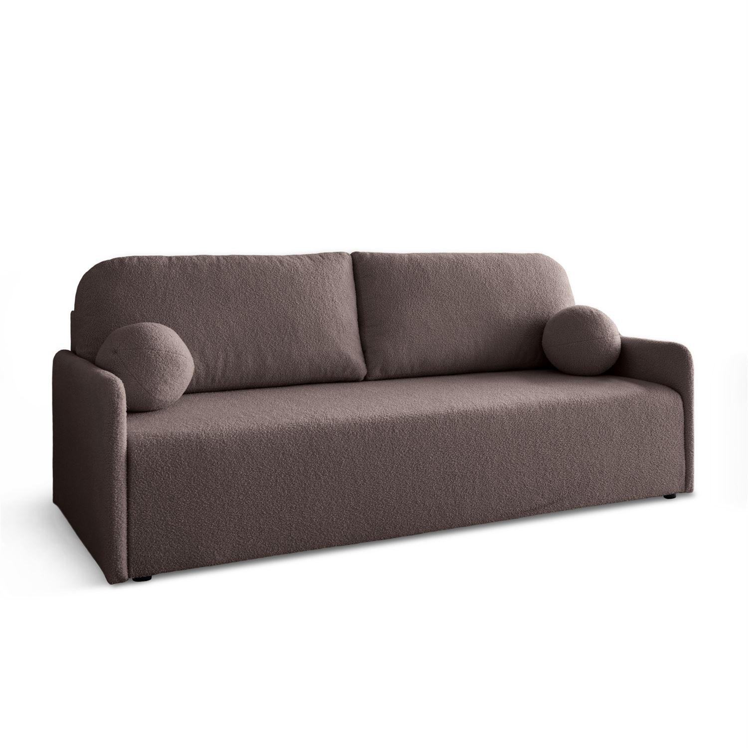 Schlafsofa CUDDLE mit Schlaffunktion und Bettkasten, Quelle 21 - Braun, Textil (207/90/90cm) - Lookway