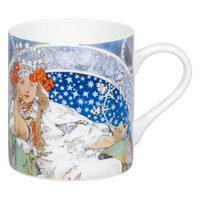 KAFFEEBECHER Princezna Hyacinta - Alfons Mucha - Naturfarben, Keramik (0.4L) - Könitz
