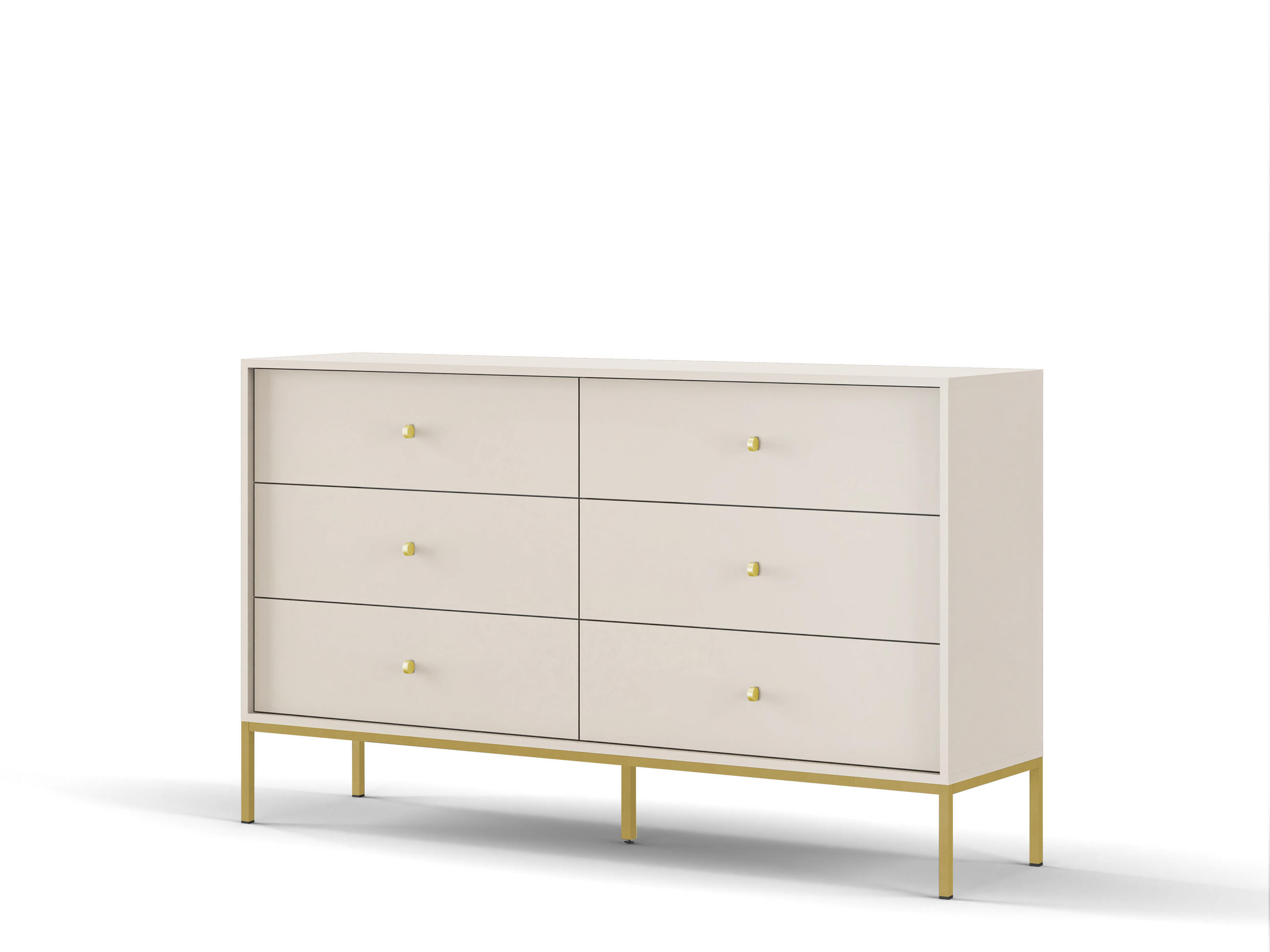 KOMMODE, sandbeige, 154 x 83 x 39 cm - Beige, Holzwerkstoff (154/83/39cm) - 3XE LIVING