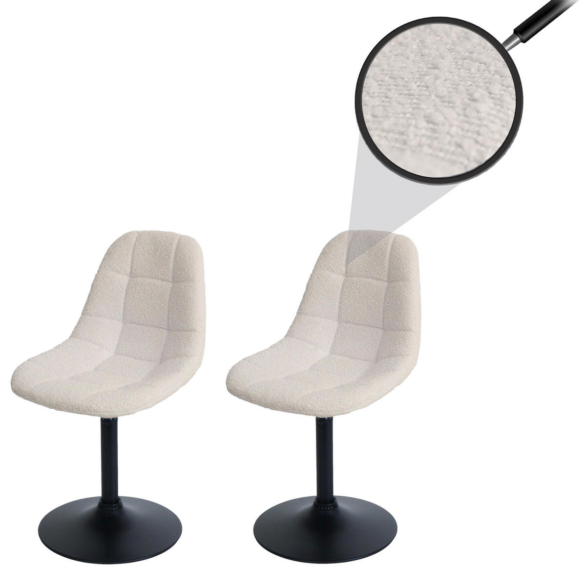 ESSZIMMERSTUHL Beige 2er-Set - Beige, Textil (47/83/43cm) - MCW
