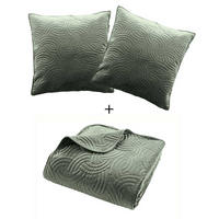 BETTWÄSCHE-SET aus Samt Solange 240/260/0,5 cm - Grün, Textil (260/240cm) - Douceur d´intérieur