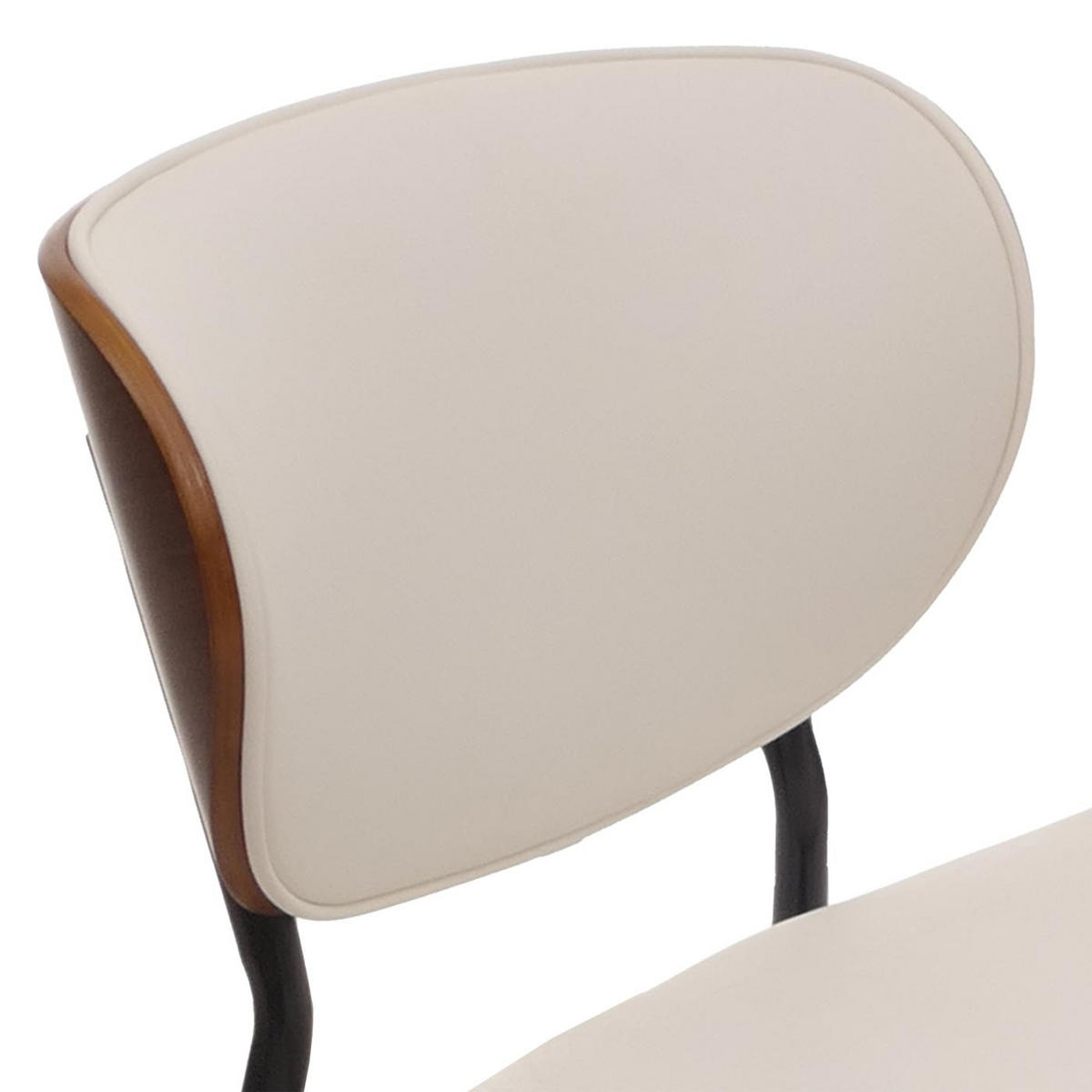 ESSZIMMERSTUHL Walnuss Dekor, Weiß - Walnussfarben/Weiß, Textil (50/80/51cm) - MCW