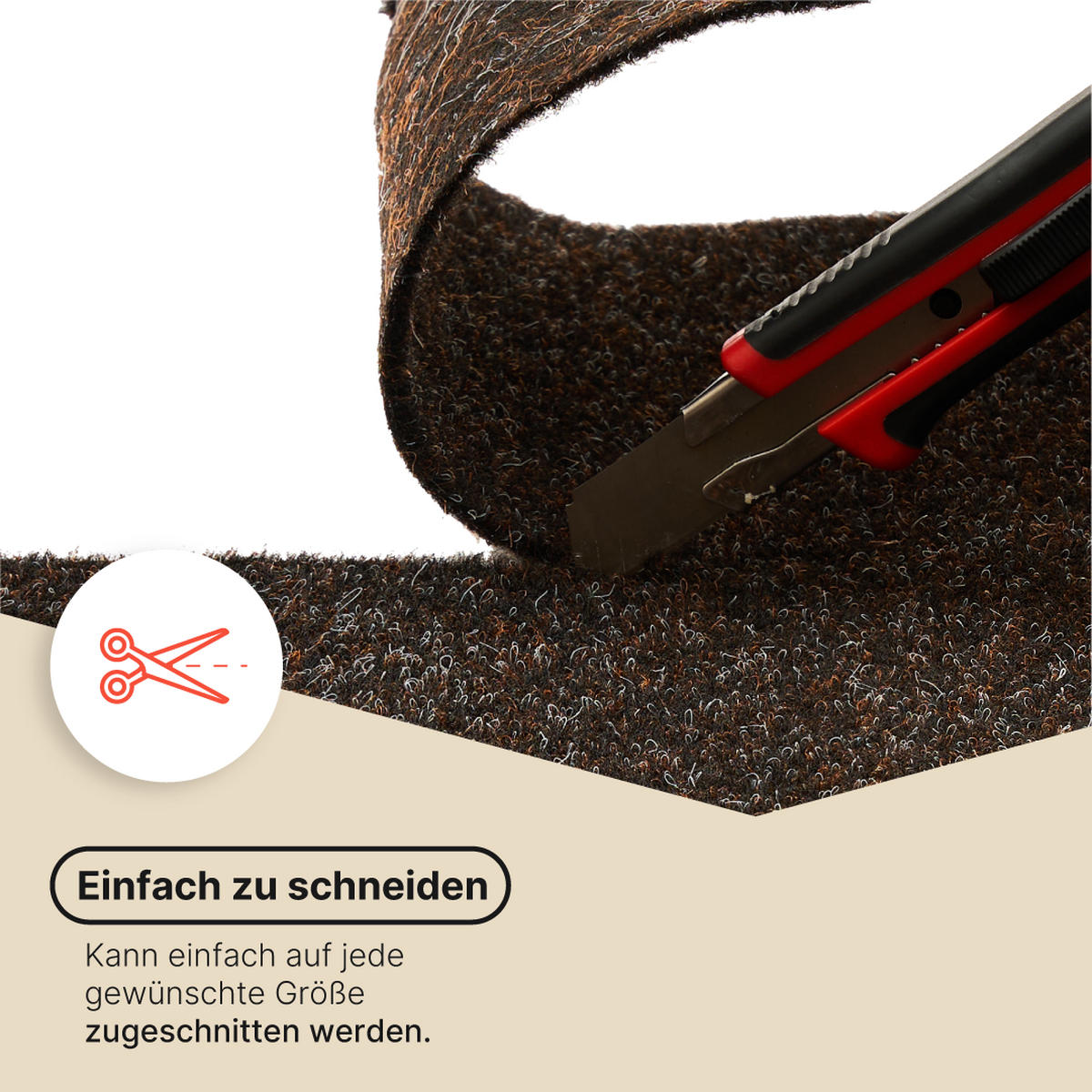 RASENTEPPICH VERA Braun 200/350 cm - Braun, Textil (200/350cm) - Tapiso