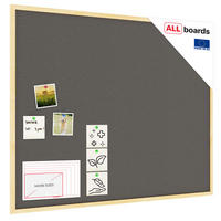 GRAU Pinnwand mit Holz Rahmen 100x80cm Korktafel Korkwand - Grau, Holz (100/80/1.6cm) - ALLboards