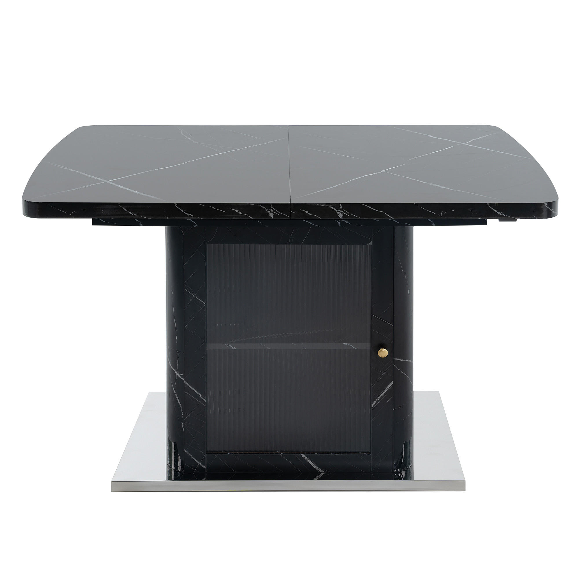 Redom Esstisch Schwarz 80x76x160 cm