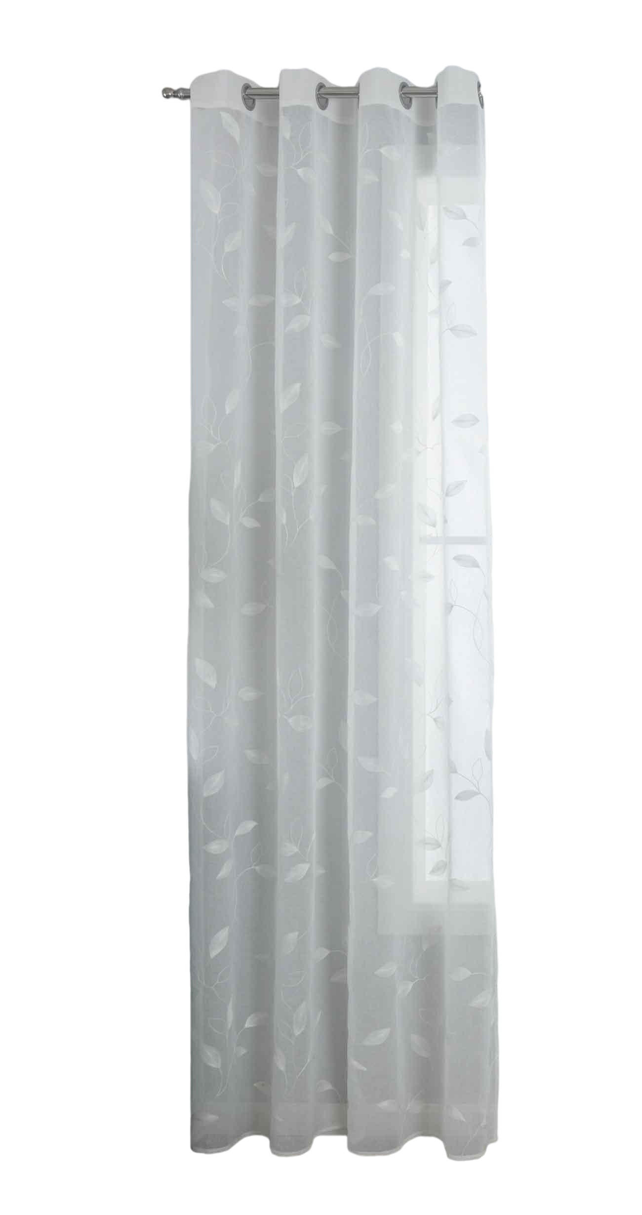 VORHANG BAMBERG HxB 175x140 cm Weiß - Weiß, Textil (140/175/1cm) - Gardinenbox