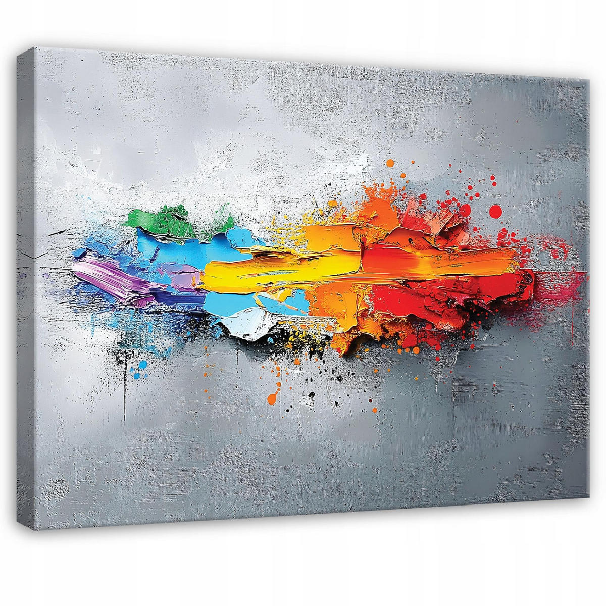 BILDER Abstrakt Grau Bunt Modern Deko Wohnzimmer 120x80 - Grau, Holzwerkstoff (120/80cm) - Wallarena