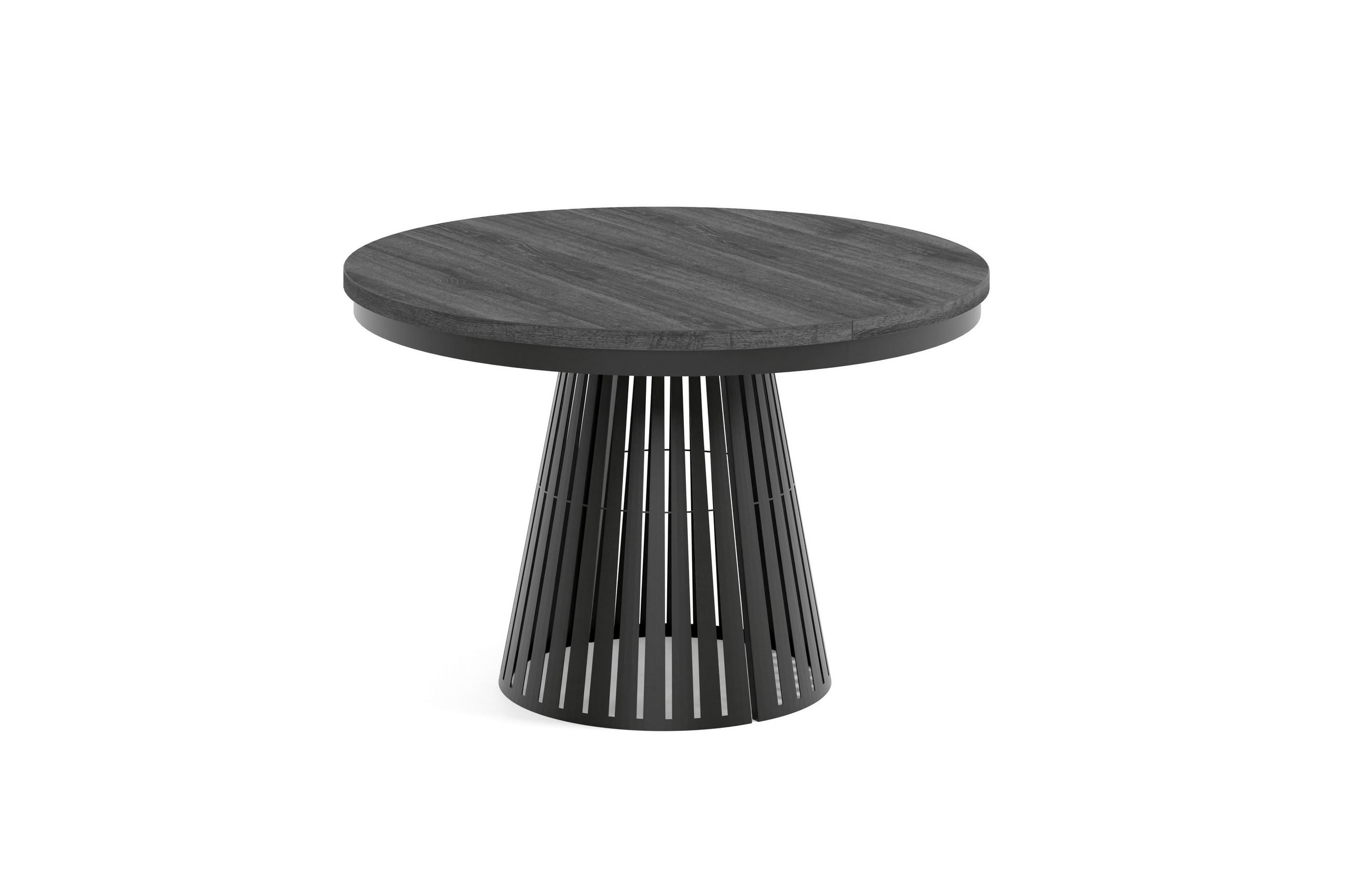 ESSTISCH Cone Bis - Anthrazit/Schwarz, Holzwerkstoff/Metall (120/120/76cm) - Meblini