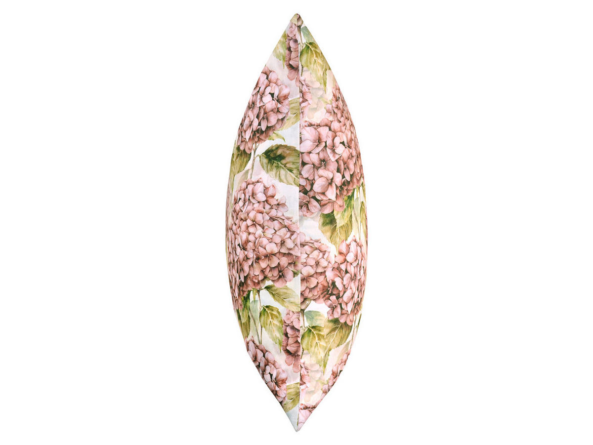 KISSENHÜLLE Landlust-Hortensie burgundy-rose 60/60 cm - Hellrosa/Dunkelrosa, Textil (60/60cm) - beties Heimtextil