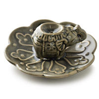 RÄUCHERSTÄBCHENHALTER Elefant 1 Stk. Grau 11x11x5cm Keramik - Grau, Keramik (11/5/11cm) - Mondex