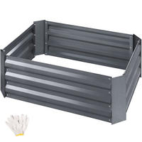 HOCHBEET Valeriana,80 x 60 x 30 cm,grau - Grau, Metall (60/30/80cm) - tectake