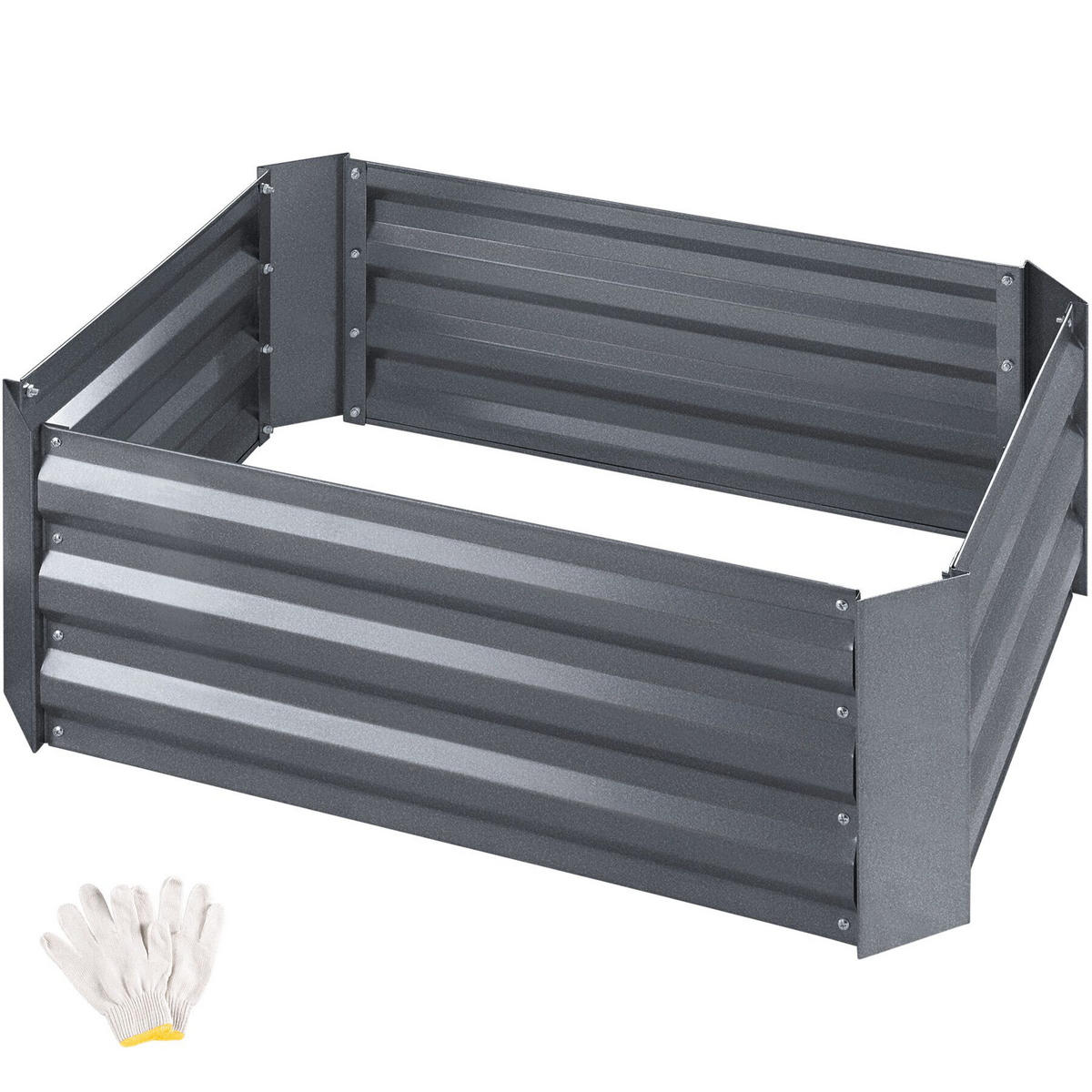 HOCHBEET Valeriana,80 x 60 x 30 cm,grau - Grau, Metall (60/30/80cm) - tectake