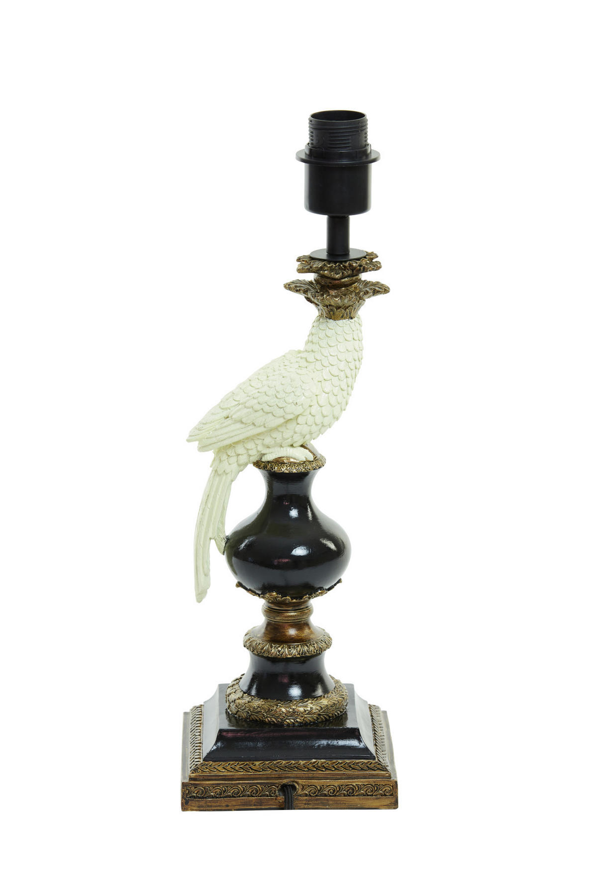 LAMPENFUSS Nyasa Bronze 14,5/14,5/46,5 cm - Schwarz, Kunststoff (14.5/14.5/46.5cm) - Light & Living