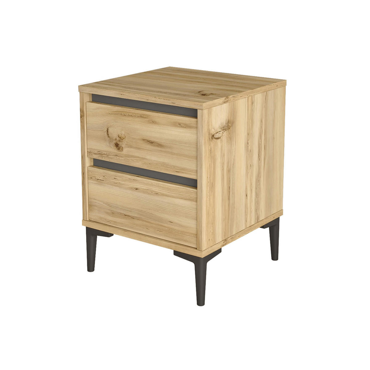NACHTTISCH 45/45/58,5 cm - Braun, Holz (58.5/45/45cm) - Mobili Rebecca