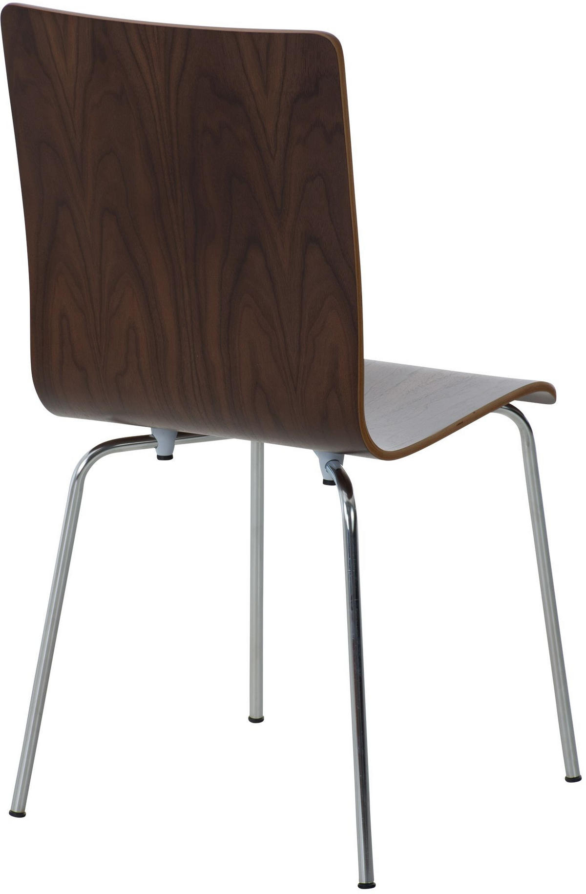 BESUCHERSTUHL 16er Set Holz walnuss - Walnussfarben, Holz/Metall (43/87/47cm) - CLP