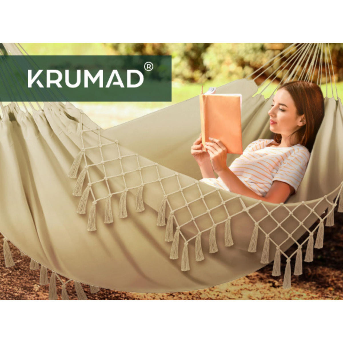 HÄNGEMATTE Beige - Beige, Textil (150/40/270cm) - KRUMAD