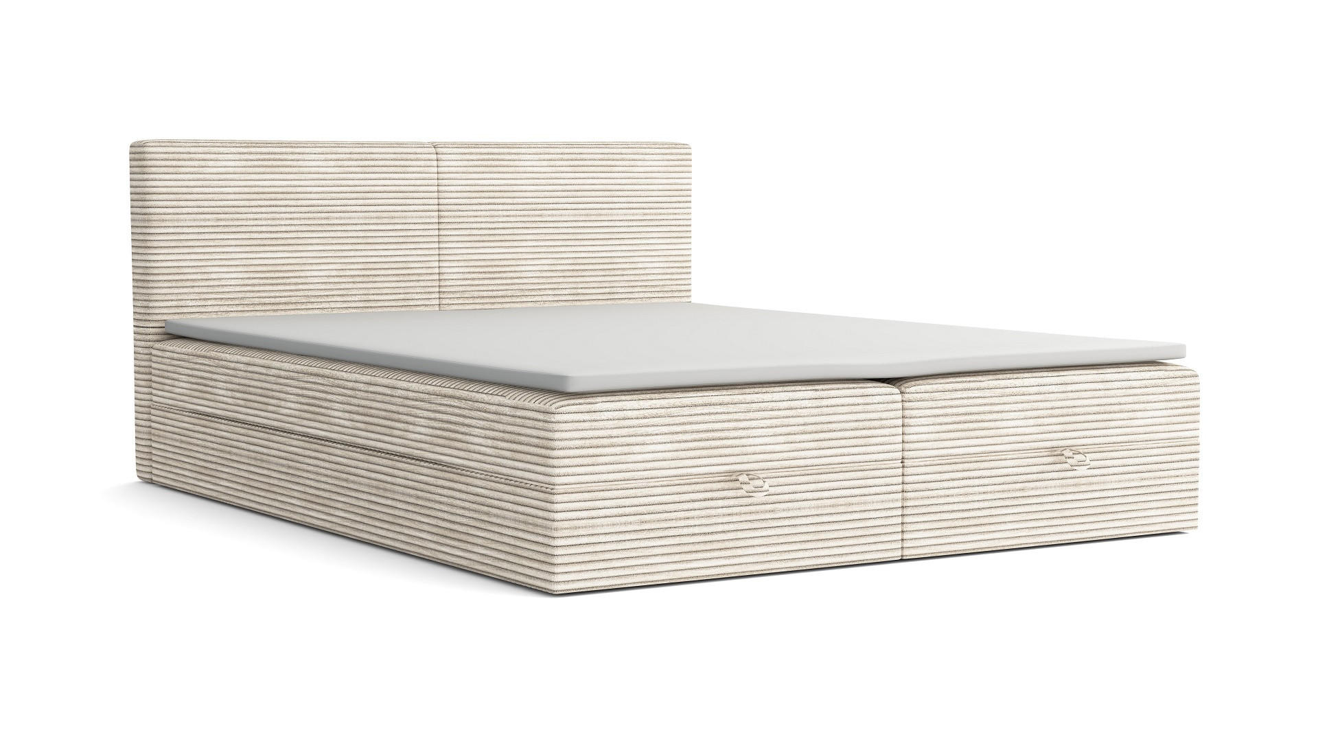 BOXBETT CORD 1 180 x 200 Beige - Beige, Textil/Metall (180/200cm) - VLR BEDS