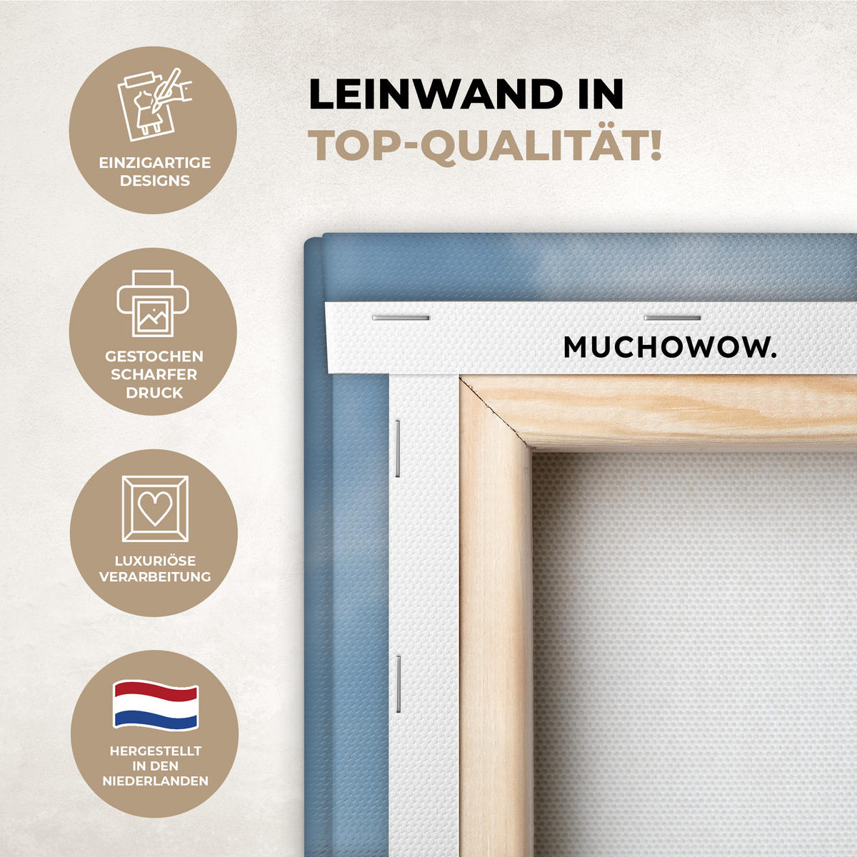 LEINWANDBILD Winter - Hütte - Berge - Aussicht - Schnee Deko XXL 80x120 cm - Eichefarben, Textil (80/120cm) - MuchoWow