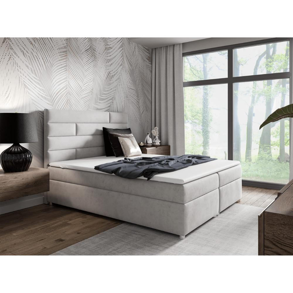 Thumbnail - Best For Home Boxspringbett, Silber, Textil, Höhe ca. 18 cm, Rechteckig, 160x200 cm, Schlafzimmer, Betten, Boxspringbett...