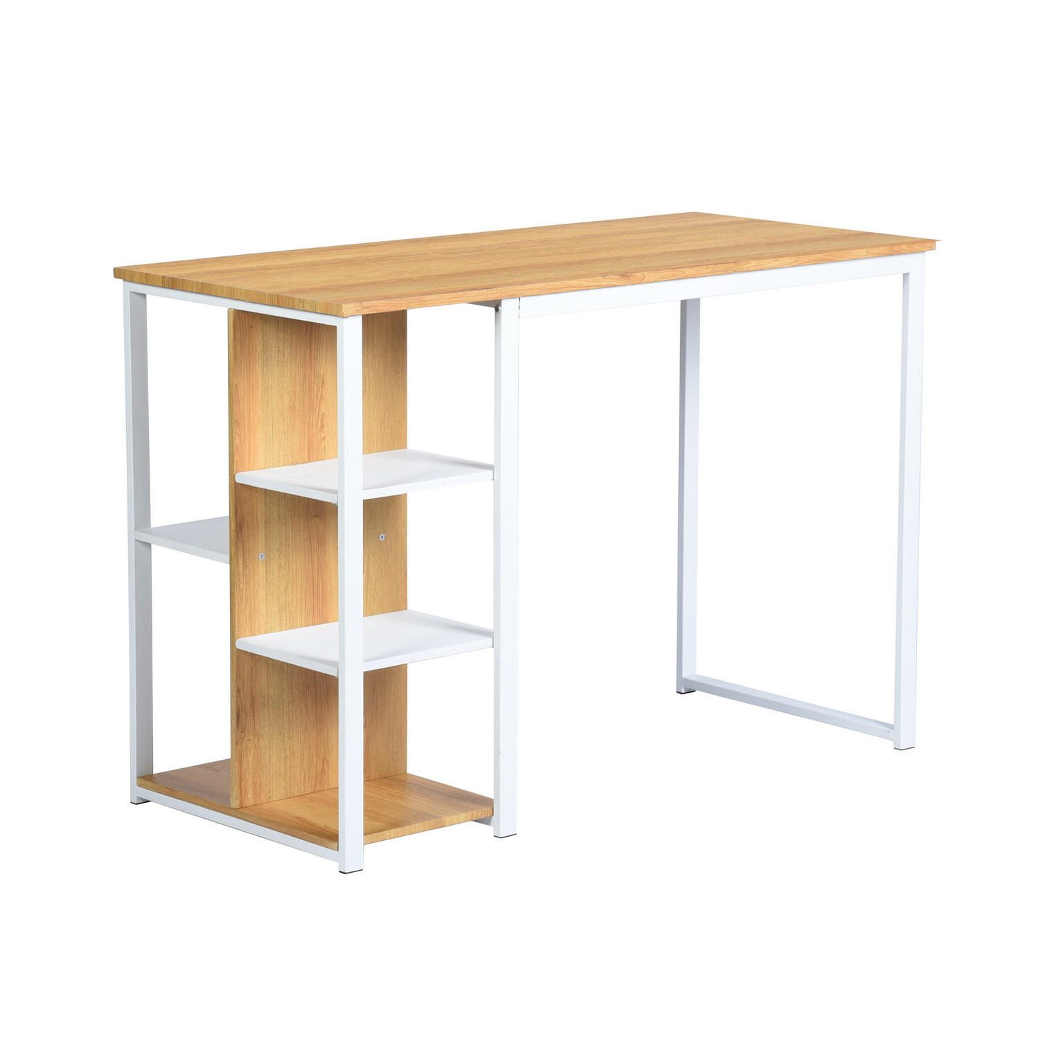 SCHREIBTISCH Beige - Beige/Weiß, Karton/Holzwerkstoff (50/110/75cm) - Urban Meuble