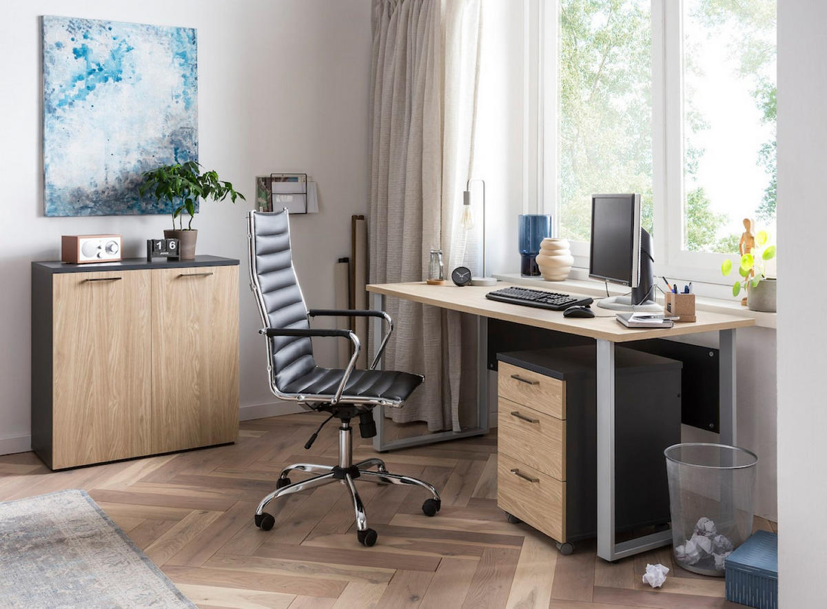 SCHREIBTISCH Hippo Tall 73x160x65 cm Eiche - Eichefarben, Holz (65/160/73cm) - PROREGAL