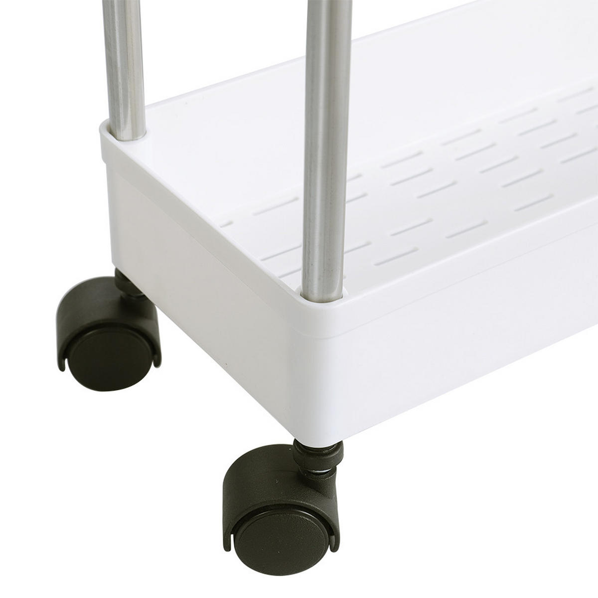 NISCHENWAGEN 40/12.5/60 cm 3-Stufig Weiß Kunststoff Edelstahl - Weiß, Kunststoff/Metall (40/60/12.5cm) - Livingandhome