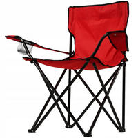 Klappstuhl 82 x 46 cm Rot - Rot, Metall (46/82cm) - KADAX