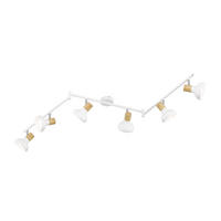 LED DECKENLEUCHTE Metall Holzoptik Weiß - Weiß, Metall (150/13/16cm) - Wofi