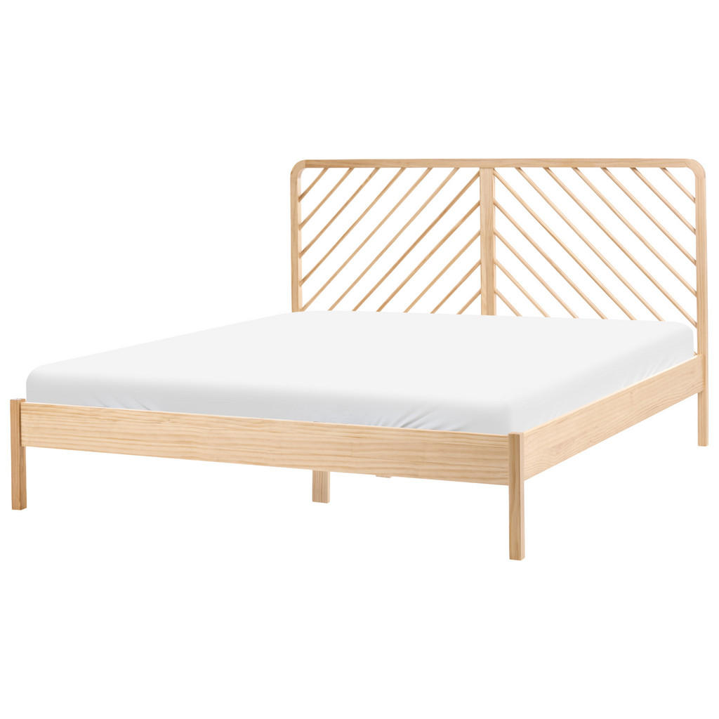 PAT cu somieră 180/200 cm lemn de pin maro deschis Sephos
