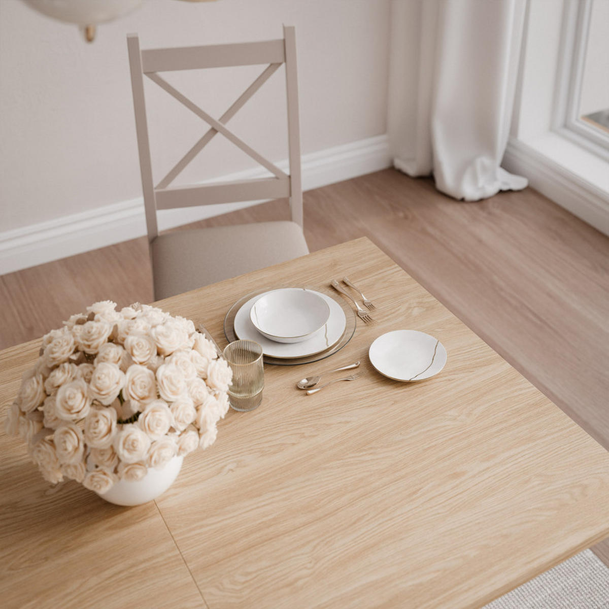 AUSZIEHTISCH LUSSO 140/90/75 cm Eiche - Eichefarben, Holzwerkstoff (90/140/75cm) - Idohome