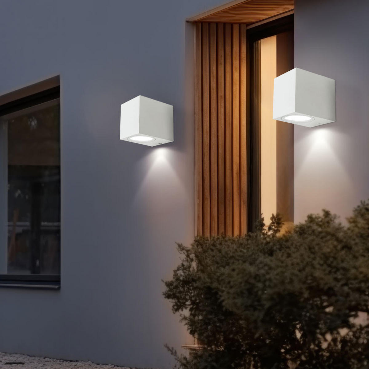 LED WANDLEUCHTE Aluminium Weiß - Weiß, Metall (9.2/6.8/8cm)