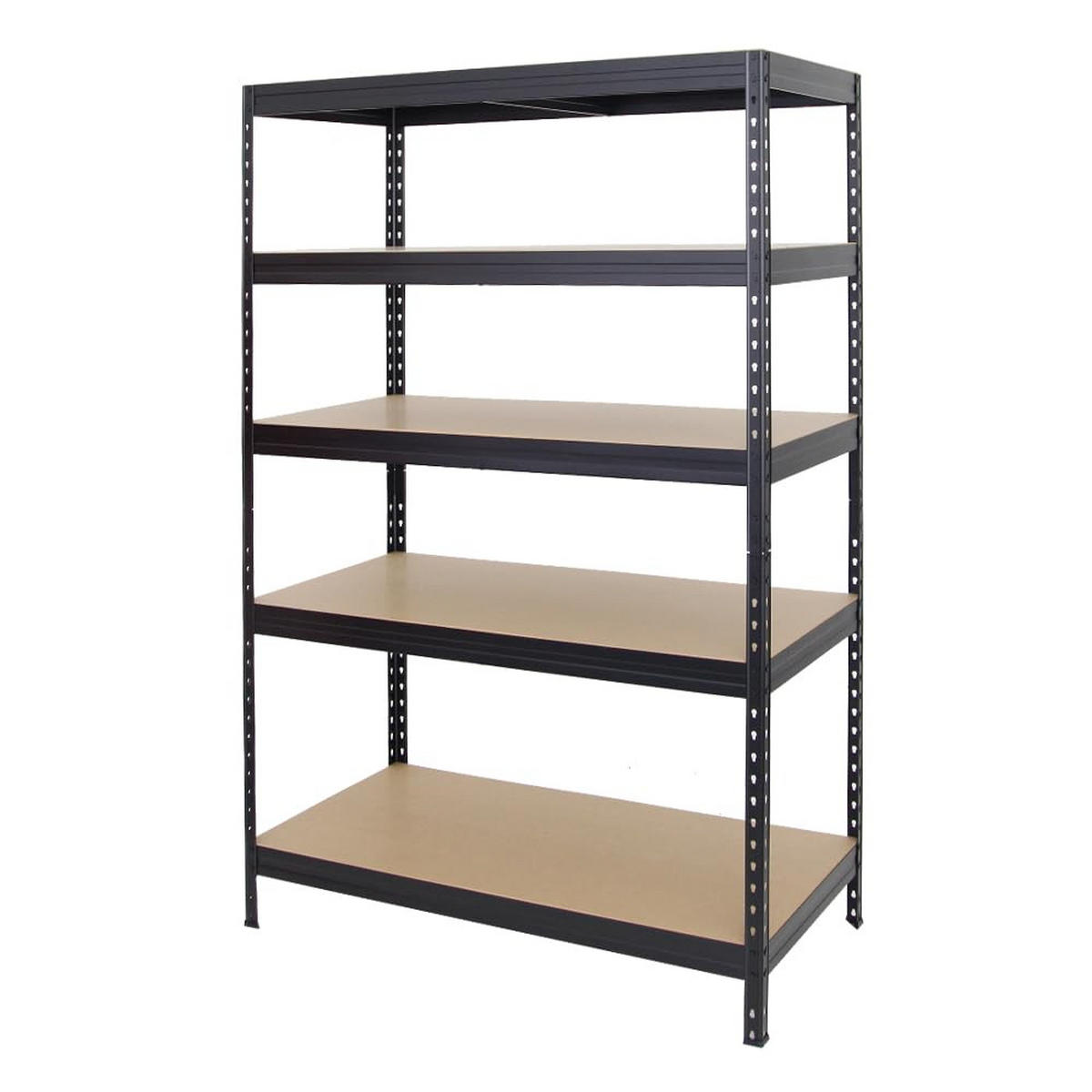 SCHWERLASTREGAL Rivet 180x120x60 cm Fachlast 250 kg Innovatives Stecksystem Schwarz - Schwarz, Metall (120/180/60cm) - PROREGAL