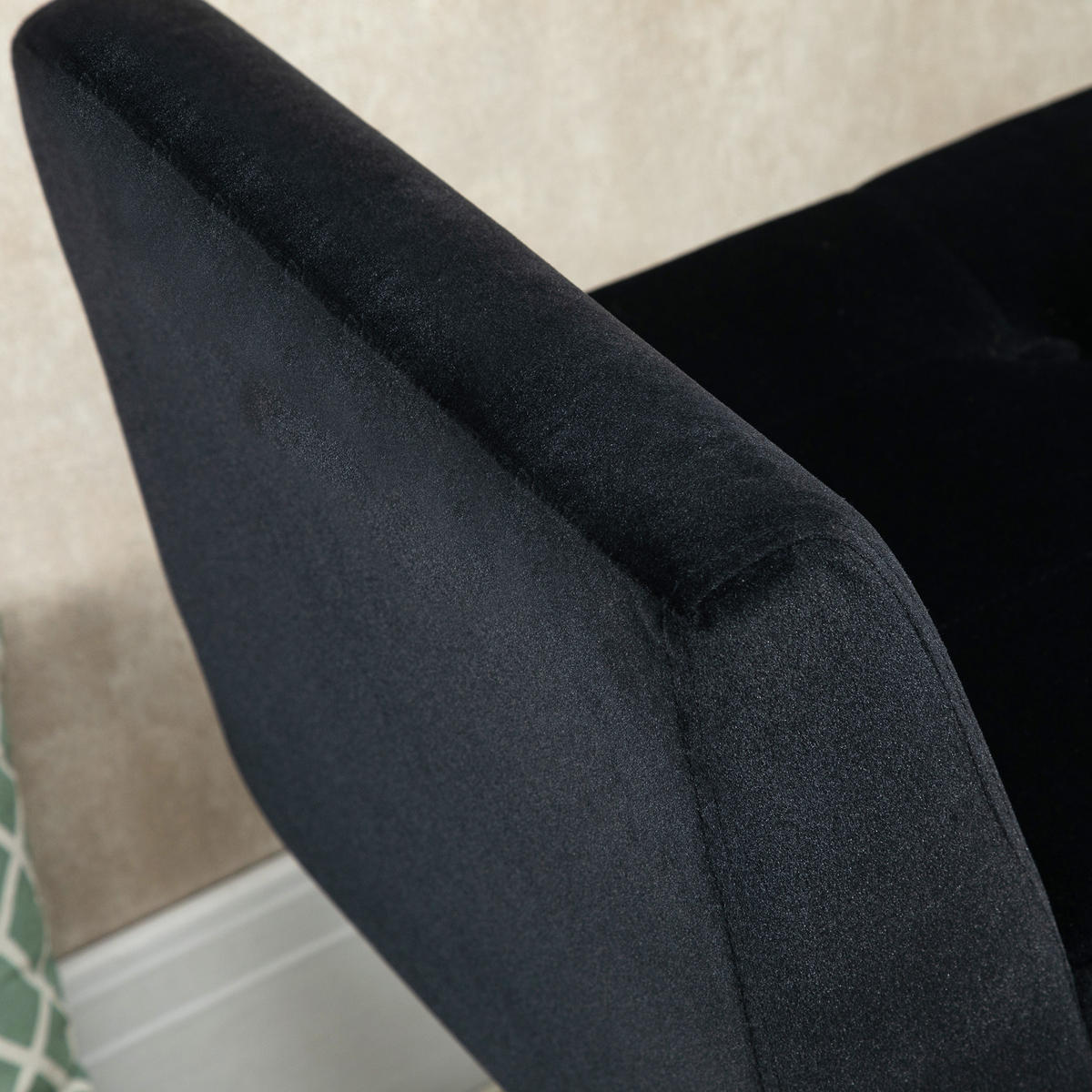 LUXUS Sitzbank, Polsterbank, Schwarz - Schwarz, Kunststoff (42/65/107cm) - HOMCOM