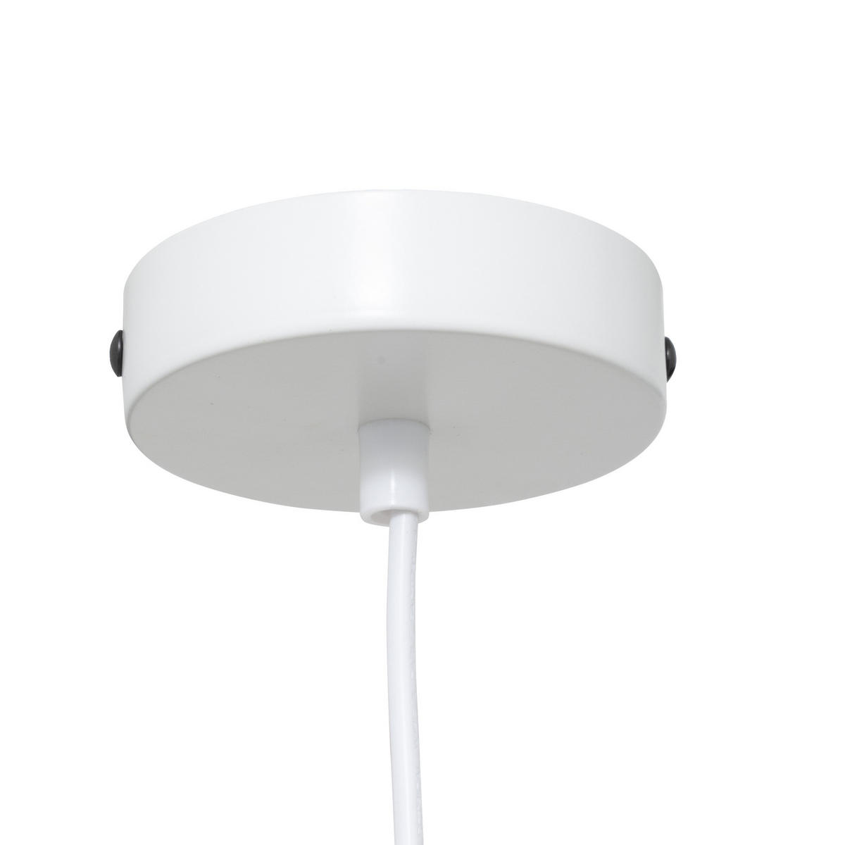 DECKENLAMPE Tobie Ø 35 cm - Weiß, Naturmaterialien (37/37/112cm) - Atmosphera Createur d´interieur