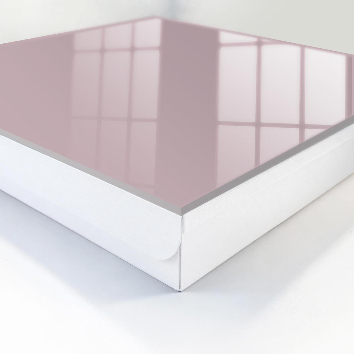 SCHLÜSSELBOX Weiß 30x30 cm – Türöffnung nach rechts - Pastelllila - Flieder, Metall (30/30/5cm) - TULUP