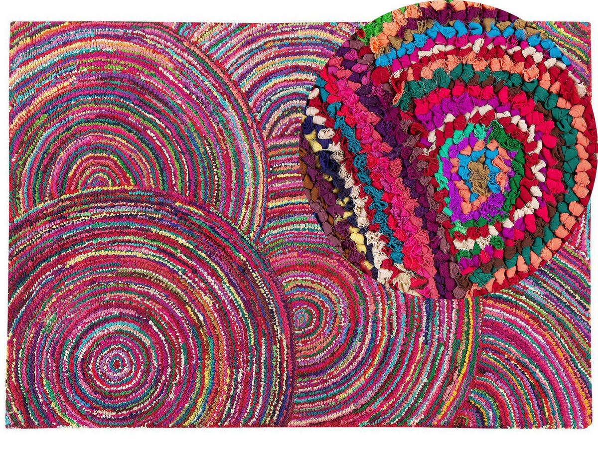 KURZFLOR-TEPPICH Kozan 230/160 cm - Multicolor, Textil (160/230cm) - Beliani