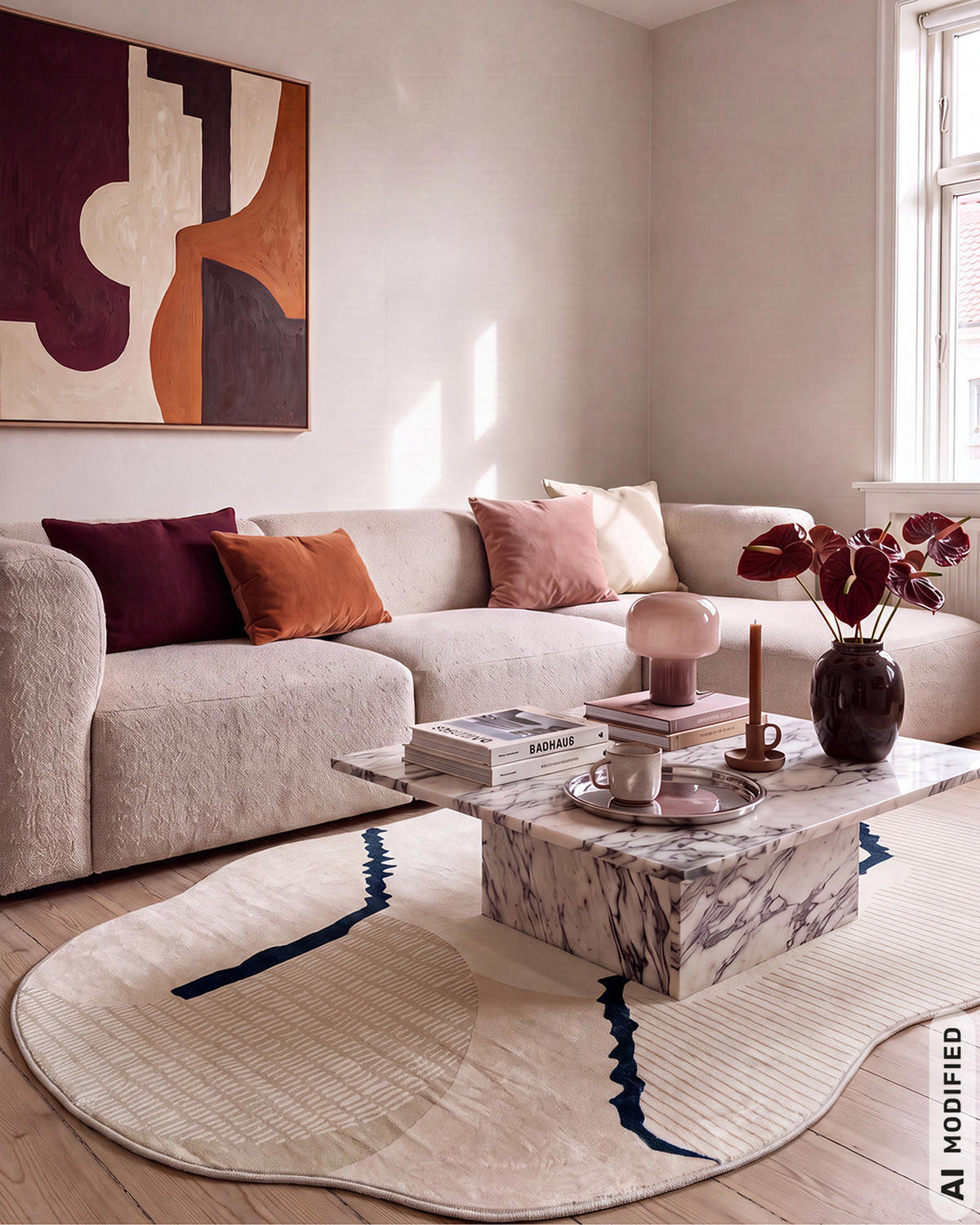 KOBEREC Bova Vetra Mazovia Nepravidelný Tvar 200x300cm Béžový Bílý Abstraktní Krátký Vlas - černá, textil (200/300cm) - Mazovia