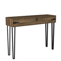 KONSOLENTISCH Genova Walnuss - Walnussfarben/Schwarz, Holzwerkstoff/Metall (35/120/90cm) - moebel17