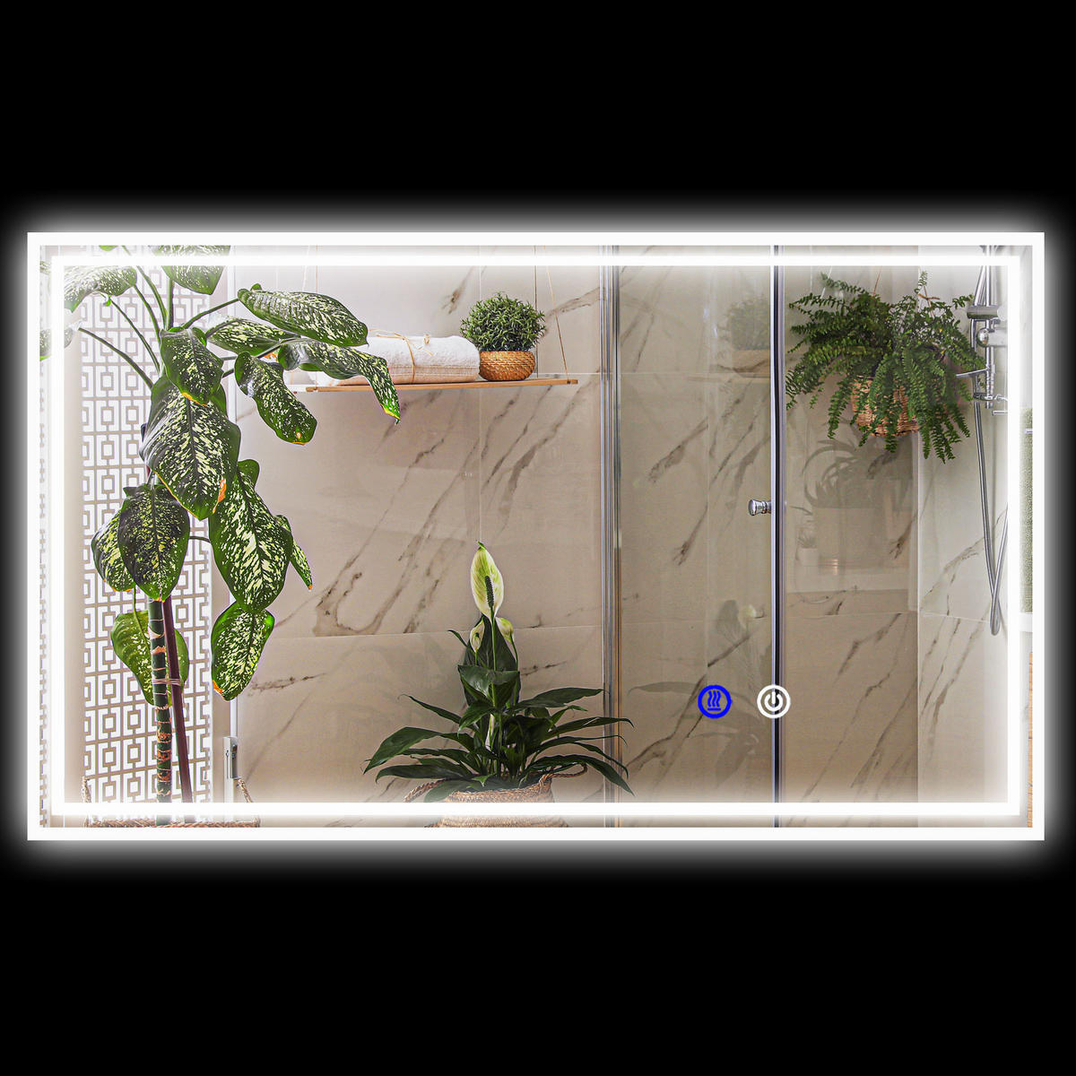BADEZIMMERSPIEGEL DE-15137 horizontal oder vertikal montierbar Silber - Transparent, Metall (60/4/100cm) - ComfortXL