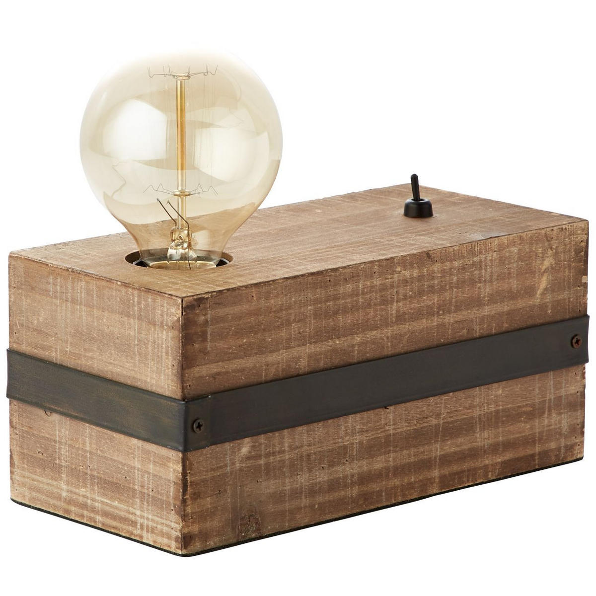 TISCHLEUCHTE Woodhill 93722/76 - Schwarz, Metall (11/22/12cm) - Brilliant