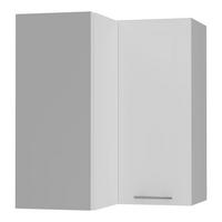 ECKHÄNGESCHRANK Kvantum W12/60 Weiß Matt / Grau Matt 60 / 60 / 72cm - Weiß/Grau, Holz/Holzwerkstoff (60/72/60cm) - Feldmann-Wohnen