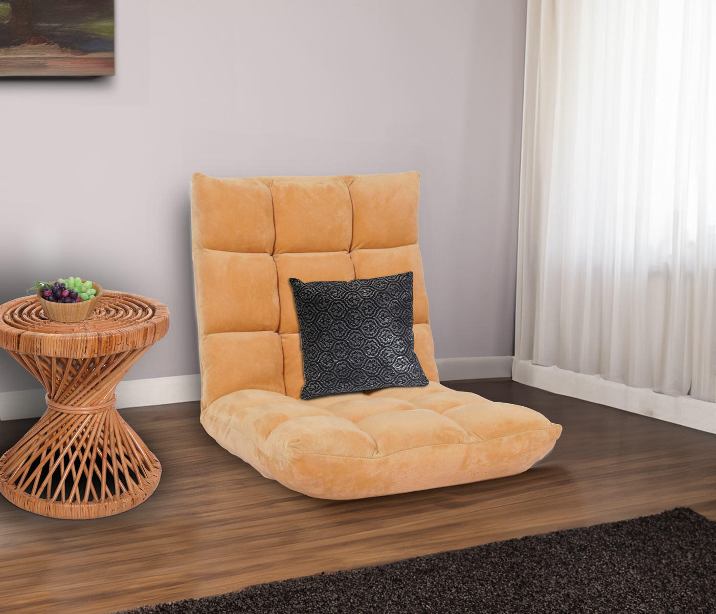 BODENSESSEL Hellbraun - Hellbraun, Textil (50/55/55cm) - MCW