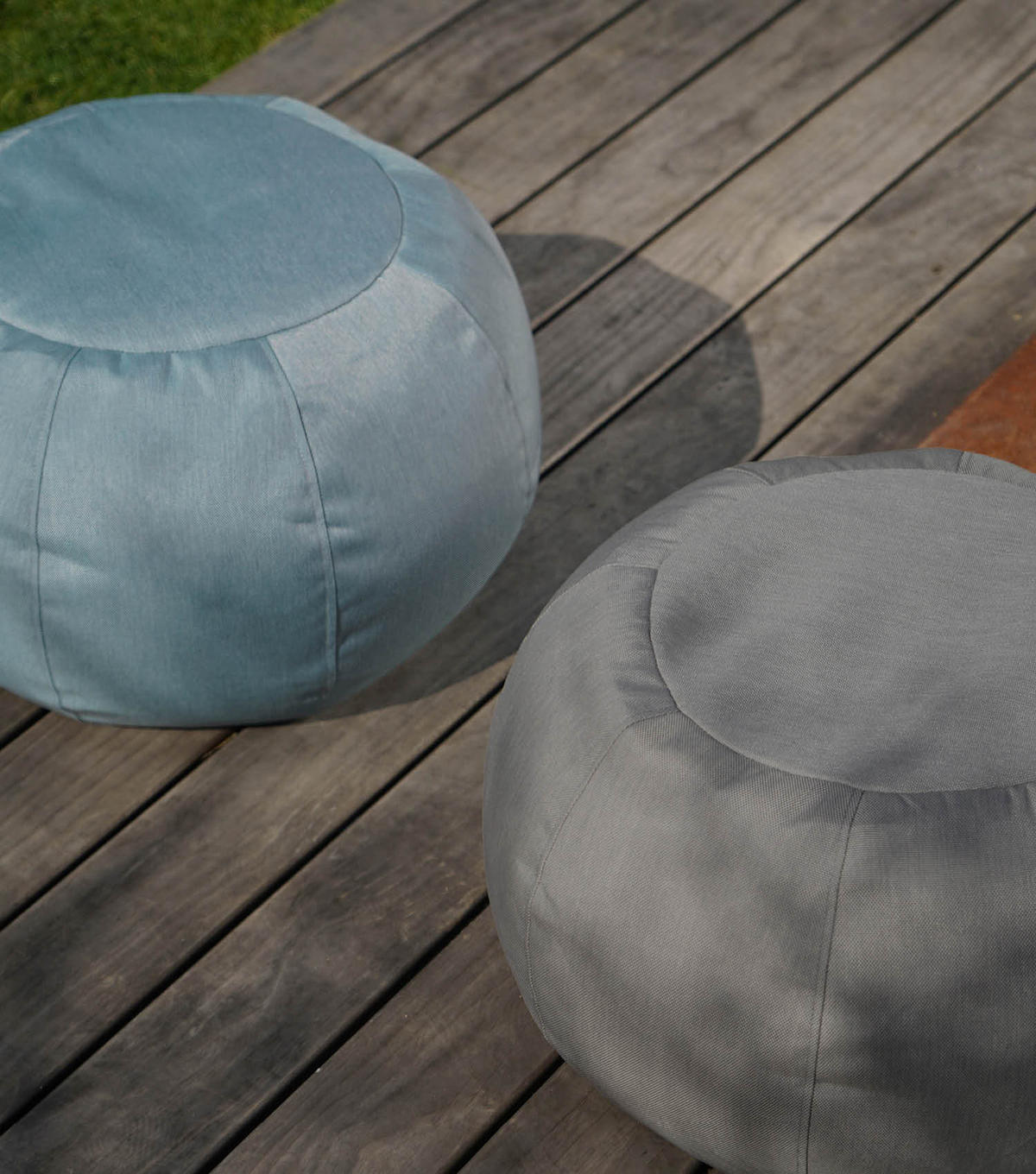 OUTDOOR POUF Der Kugelige - Dunkelgrau, Textil (60/40/60cm) - Mokebo