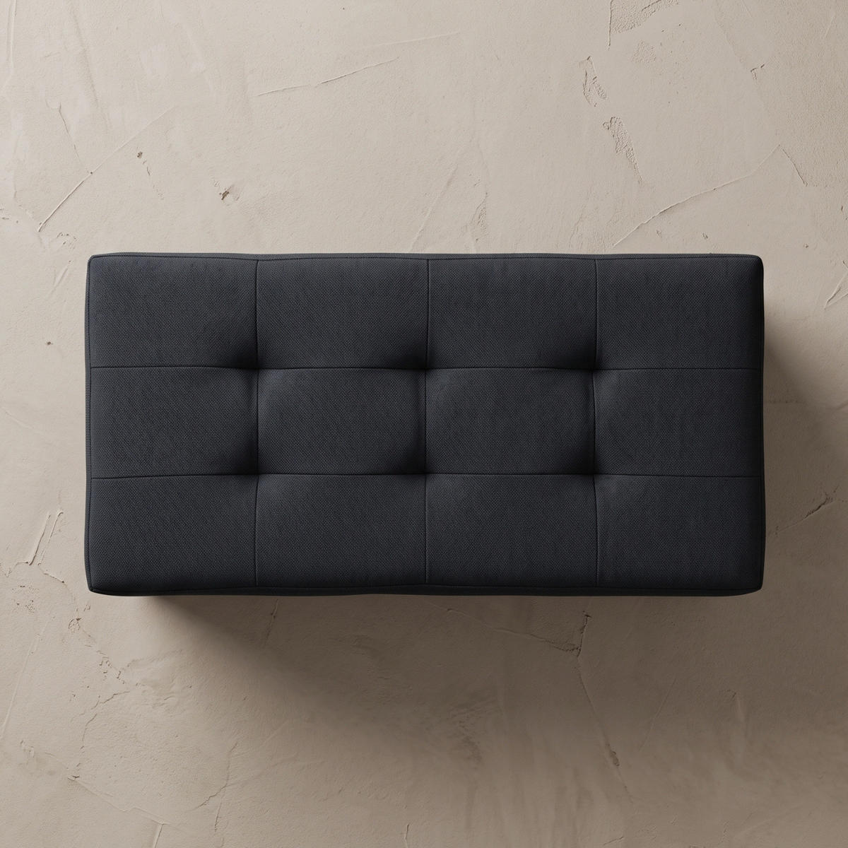 SITZPOUF mit Stauraum 76/38/38 cm - Schwarz, Textil (38/38/76cm) - SCENA LIVING