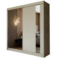 SCHWEBETÜRENSCHRANK Gabo 200 cm mit Spiegel, 2-türig, kaschmir - Kaschmir, Kunststoff (200/216/61cm) - Margaret Hadas24