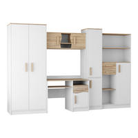 KINDERZIMMER MIKI Korpus Weiß | Griffe Sonoma - Weiß/Sonoma Eiche, Holz/Holzwerkstoff (300/197/52cm) - Deine Möbel 24