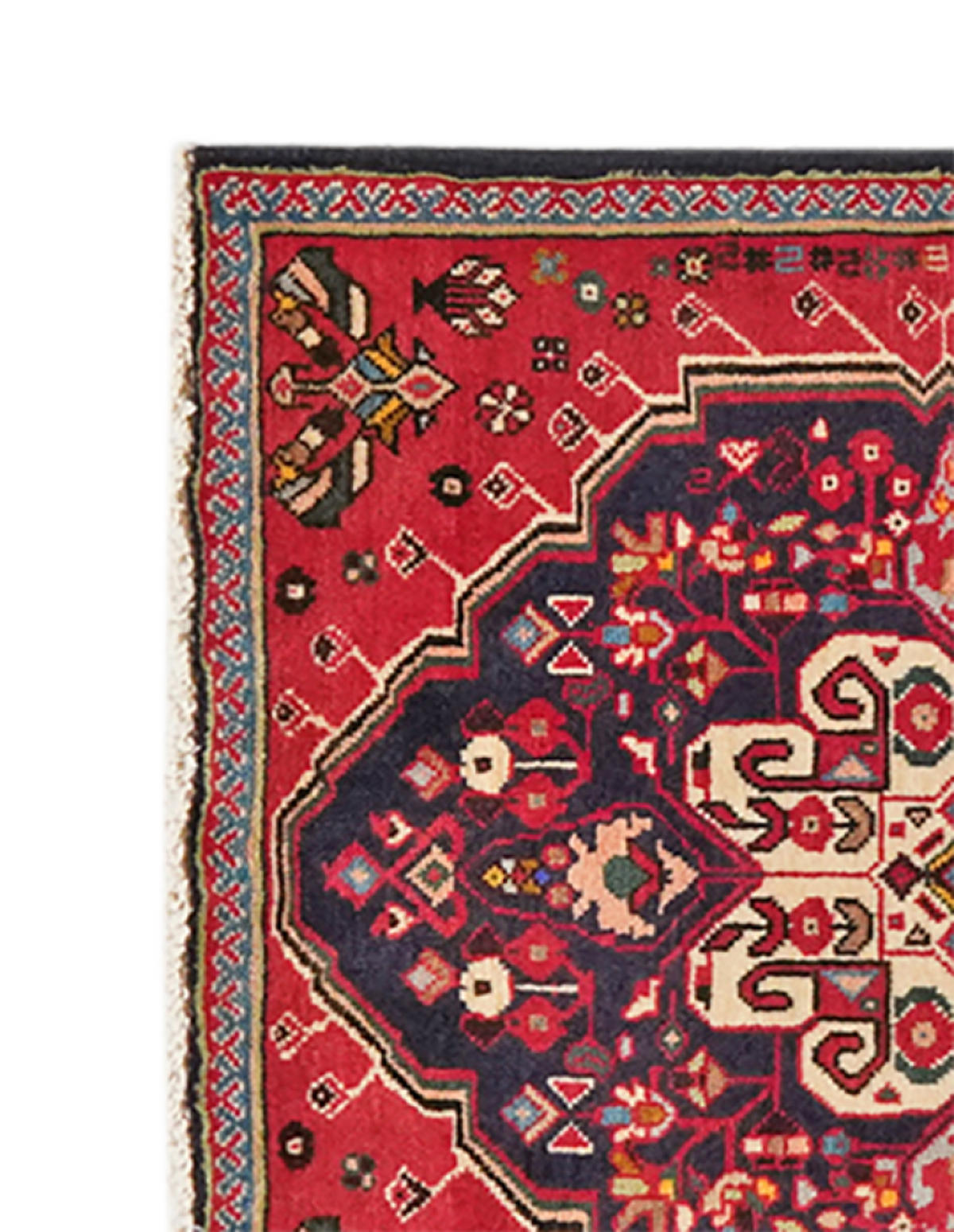 TEPPICH Gashgai Rot 65/62 cm - Rot, Textil (62/65cm) - Looma