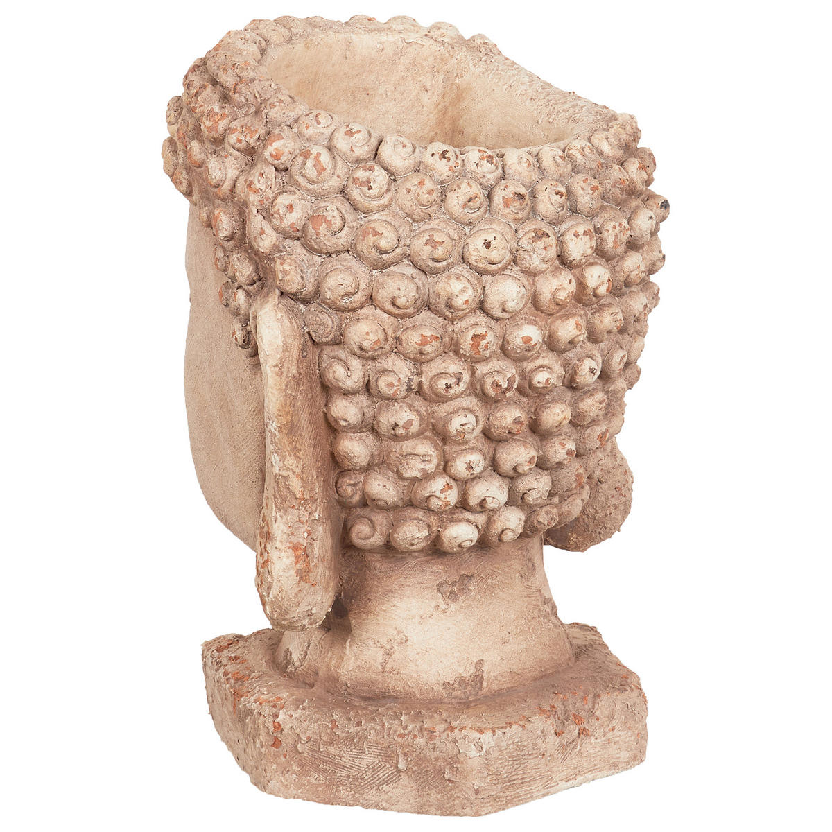 BLUMENTOPF Beige Butomus - Beige, Stein (46cm) - Beliani