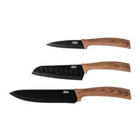 MESSERSET Edelstahl 3-teilig - Braun, Metall